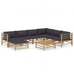 Salon de jardin 8 pcs avec...