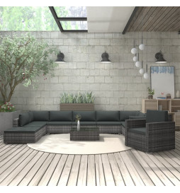 Salon de jardin 11 pcs avec...