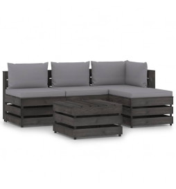 Salon de jardin 5 pcs avec...