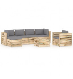 Salon de jardin 7 pcs avec...