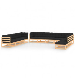 Salon de jardin 12 pcs avec...