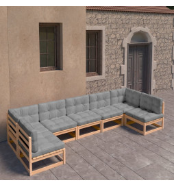 Salon de jardin 7 pcs avec...