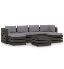 Salon de jardin 7 pcs avec...