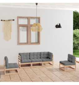 Salon de jardin 5 pcs avec...