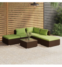 Salon de jardin 6 pcs avec...