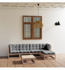 Salon de jardin 6 pcs avec...