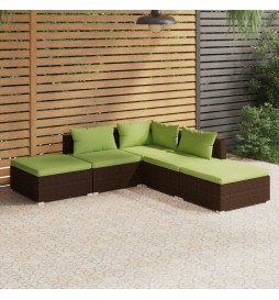 Salon de jardin 5 pcs avec...
