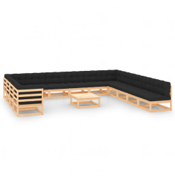 Salon de jardin 14 pcs avec...