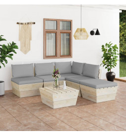 Salon de jardin palette 6...