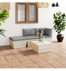 Salon de jardin palette 4...