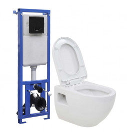 Toilette suspendue au mur...