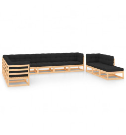 Salon de jardin 11 pcs avec...