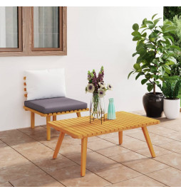 Salon de jardin 2 pcs avec...