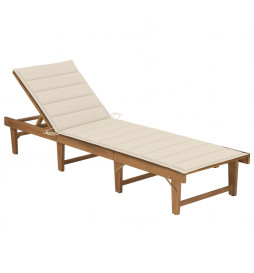 Chaise longue pliable avec...