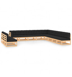 Salon de jardin 12 pcs avec...