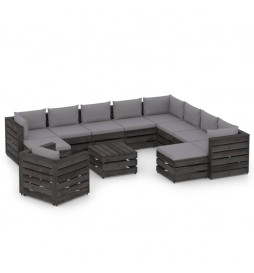 Salon de jardin 12 pcs avec...