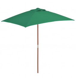 Parasol avec mât en bois...