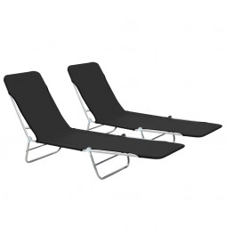 Chaises longues pliables 2...