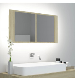 Armoire à miroir à LED de...
