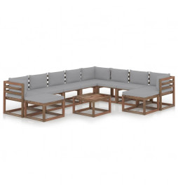 Salon de jardin 11 pcs avec...
