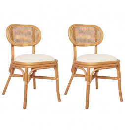 Chaises à manger lot de 2 Lin