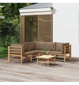 Salon de jardin 6 pcs avec...