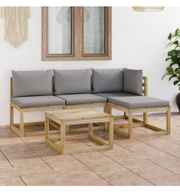 Salon de jardin 5 pcs avec...