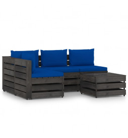 Salon de jardin 5 pcs avec...
