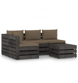 Salon de jardin 5 pcs avec...