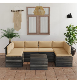 Salon palette de jardin 7...
