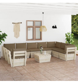 Salon de jardin palette 10...