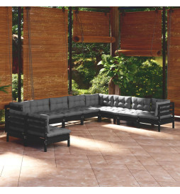 Salon de jardin 10 pcs avec...