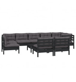 Salon de jardin 10 pcs avec...
