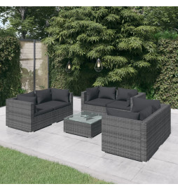 Salon de jardin 7 pcs avec...