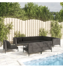 Salon de jardin 10 pcs avec...