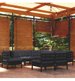 Salon de jardin 9 pcs avec...