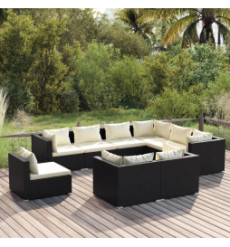 Salon de jardin 9 pcs avec...