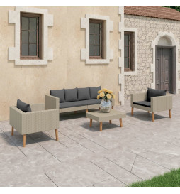 Salon de jardin 4 pcs avec...