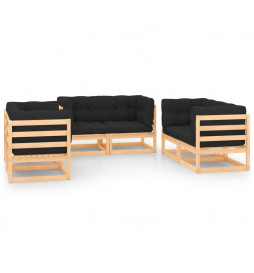 Salon de jardin 6 pcs avec...
