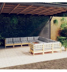 Salon de jardin 11 pcs avec...