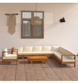 Salon de jardin 10 pcs avec...
