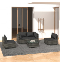 Salon de jardin 5 pcs avec...