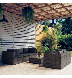 Salon de jardin 6 pcs avec...