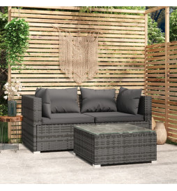 Salon de jardin 3 pcs avec...