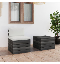 Salon palette de jardin 2...