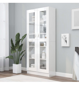 Armoire à vitrine Blanc...