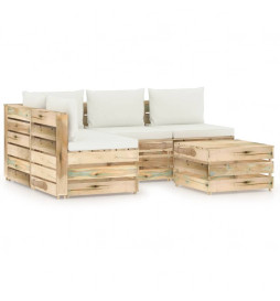 Salon de jardin 5 pcs avec...