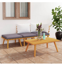 Salon de jardin 4 pcs avec...