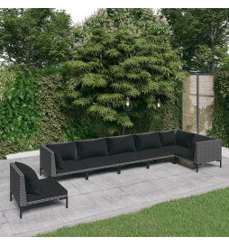Salon de jardin 7 pcs avec...