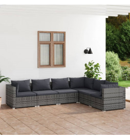 Salon de jardin 6 pcs avec...